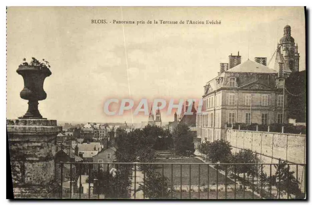 Blois - Panorama vom Terrassen des alten Bischofspalastes - Vorderseite