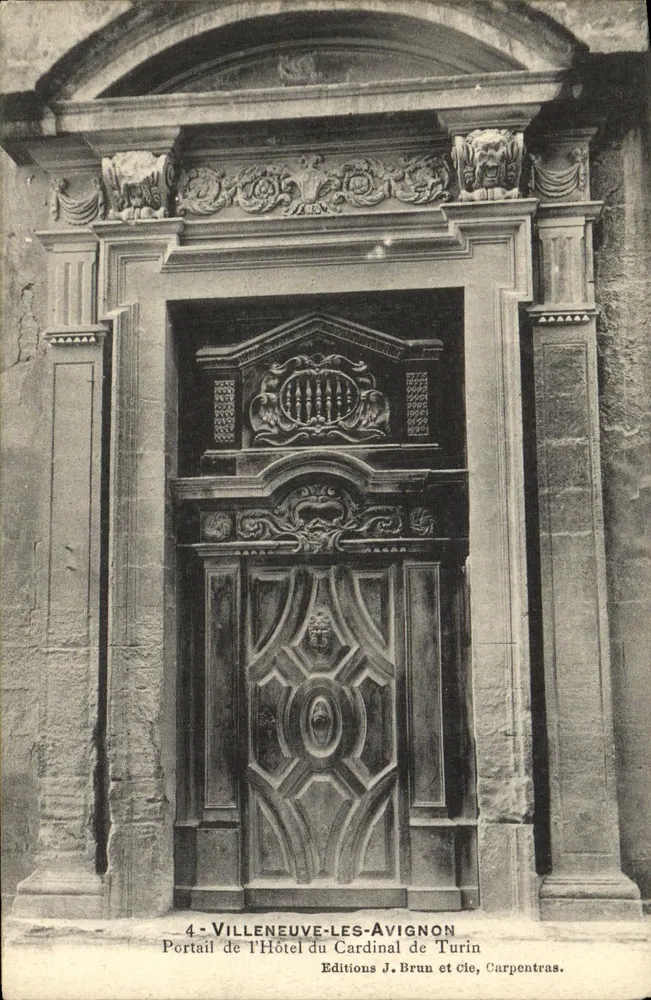 Villeneuve-lès-Avignon — Portal des Hotels des Kardinals von Turin — Editions J. Brun et Cie, Carpentras - Vorderseite