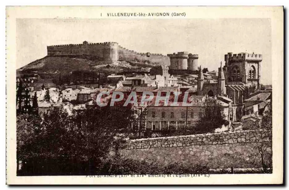 Villeneuve-lès-Avignon (Gard) — Fort Saint-André und die Kirche (14. Jahrhundert) — Künstlerische Ausgabe & IDEALE - Vorderseite