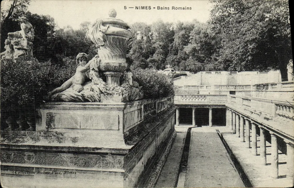 Nîmes - Banhos Romanos — Coleção Aubac Plos, Nîmes - Frente