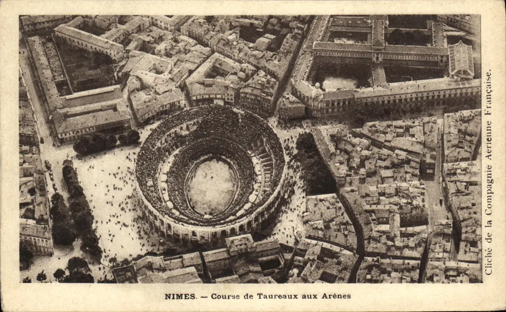 Nîmes — Stierkampf in den Arenen — Cliché der französischen Luftfahrtgesellschaft - Vorderseite