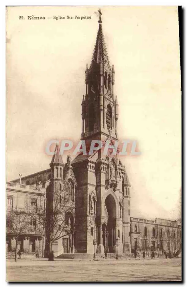Nîmes — Igreja de Santa Perpétua — P. L. Nîmes, n°22 - Frente