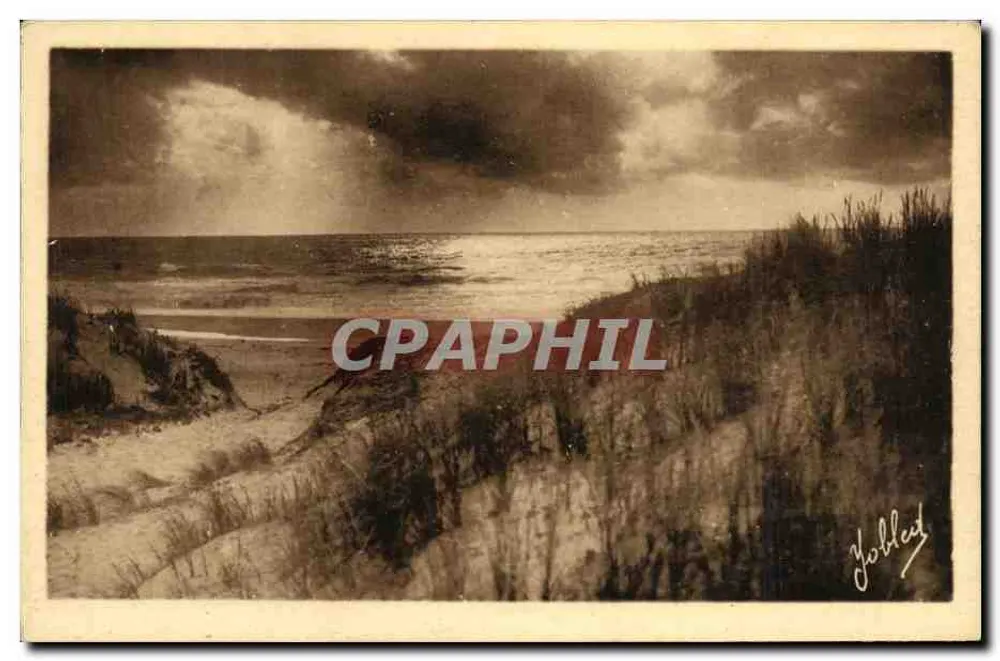 Hossegor (Landes) — Mar selvagem — Photocopie Marcel Dabong, 30, Rue de la Ronsaella, Bordeaux - Frente