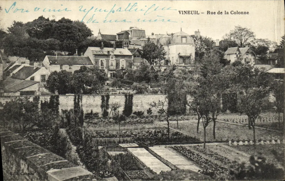 Vineuil — Rue da Coluna — Editado por Carron - Frente