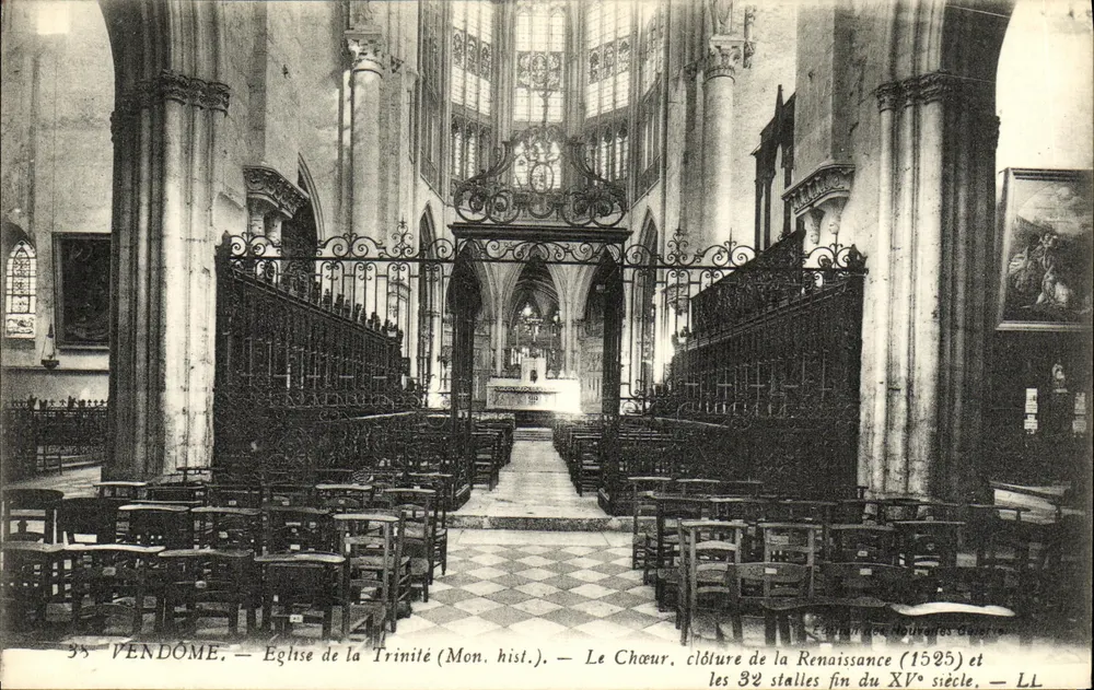 VENDÔME — Kirche der Dreifaltigkeit (Mon. hist.) — Der Chor, Renaissance-Gestaltung (1525) und die 32 Stühle aus dem späten 15. Jahrhundert — Éditions des Nouvelles Gaujat - Vorderseite