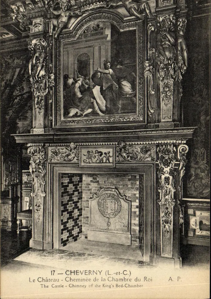 Cheverny — Kamin des Königszimmers — A.P. - Vorderseite