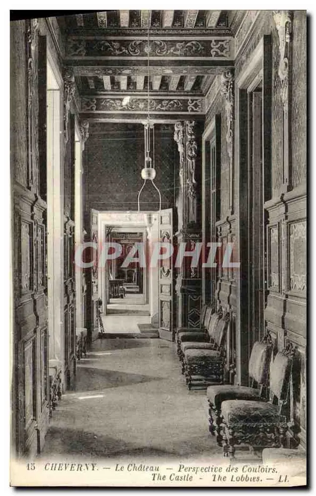 Cheverny — Das Schloss — Perspektive der Gänge — Lévy Fils et Cie, Paris-Versailles - Vorderseite