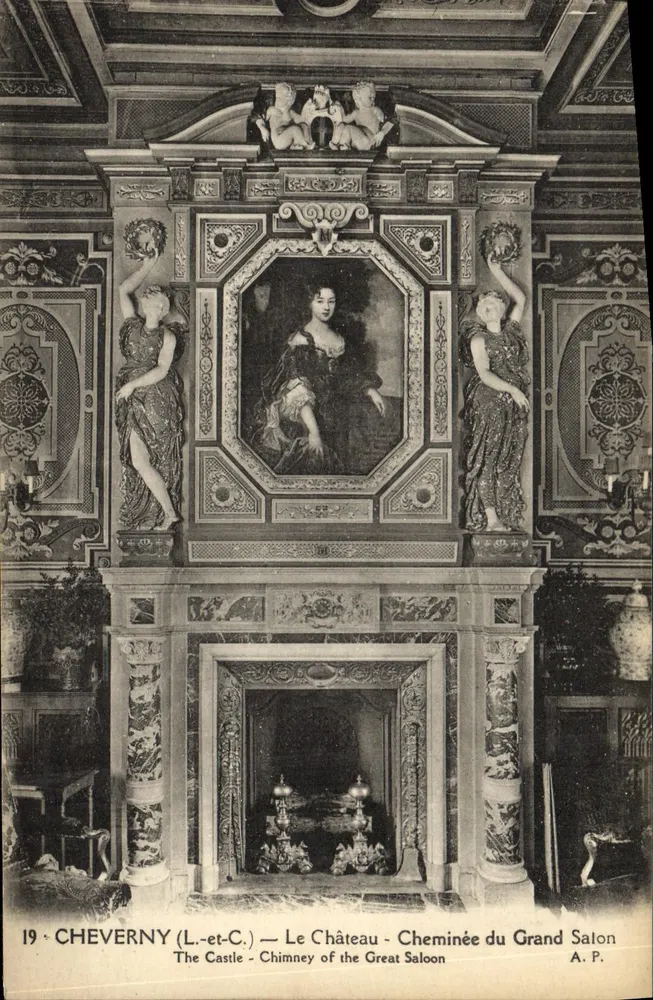 Cheverny (L.-et-C.) — Das Schloss, Kamin des Großen Salons — A.P. n°19 - Vorderseite