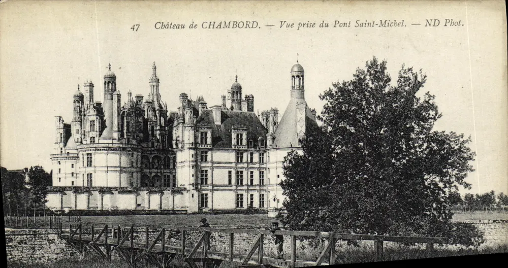 Schloss CHAMBORD — Ansicht vom Pont Saint-Michel — ND Phot. - Vorderseite