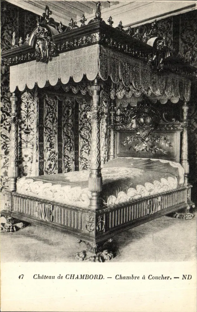 Castelo de CHAMBORD — Quarto de Dormir — ND - Frente