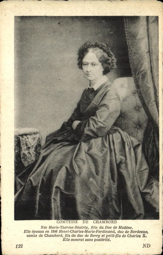 Gräfin von Chambord — Portrait — Imp. Letellier, Paris, n° 122 - Vorderseite