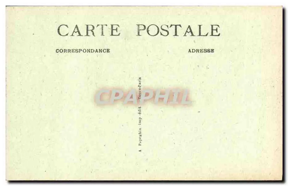 Chambord – O Castelo – A base da Escada – A.P. - Verso