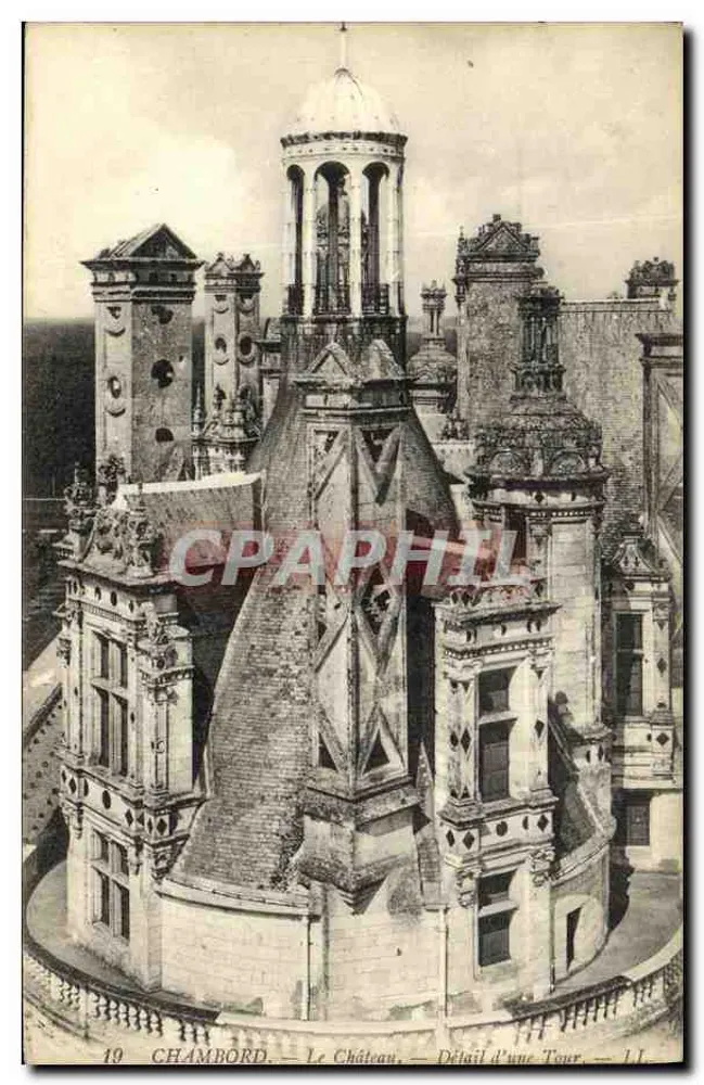 Chambord — Das Schloss — Detail einer Turm — L.L. n°19 - Vorderseite