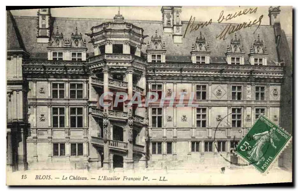 Blois — Das Schloss — Treppenhaus François Ier — LL. — n°15 - Vorderseite