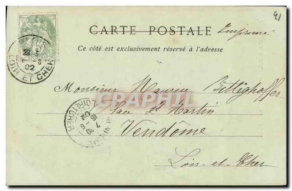 Château de Blois, Flügel von François I — Salamander-Kamin — Collections ND. Phot. - Rückseite