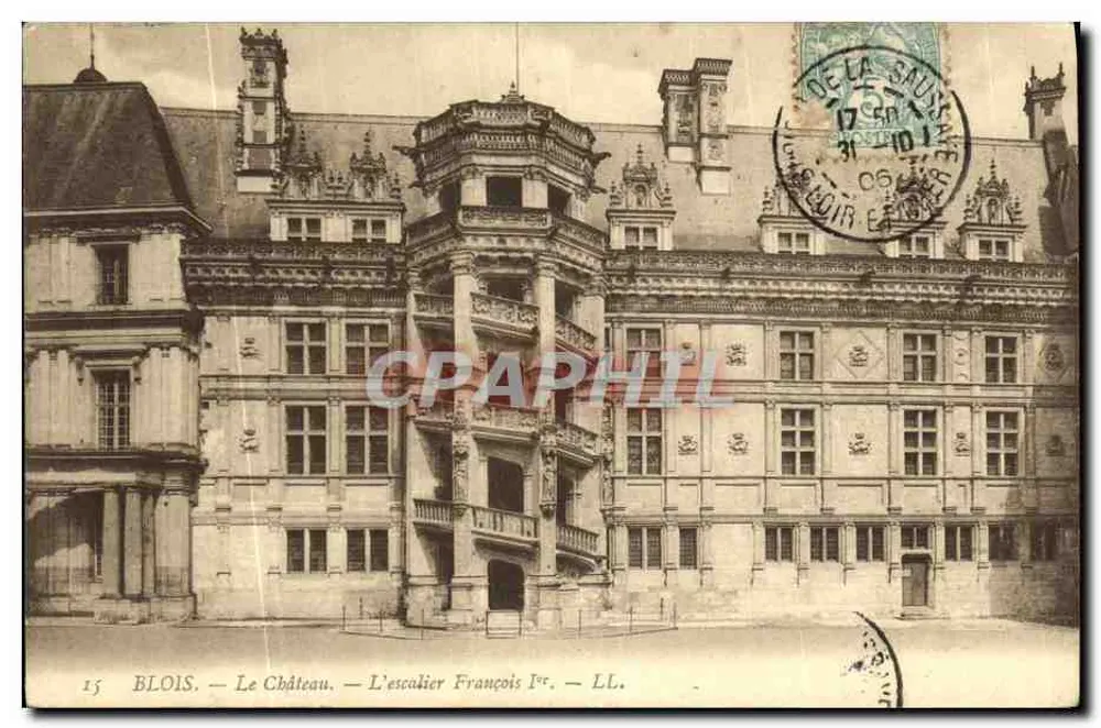 Blois — Das Schloss — Die Treppe von François Ier — LL. - Vorderseite