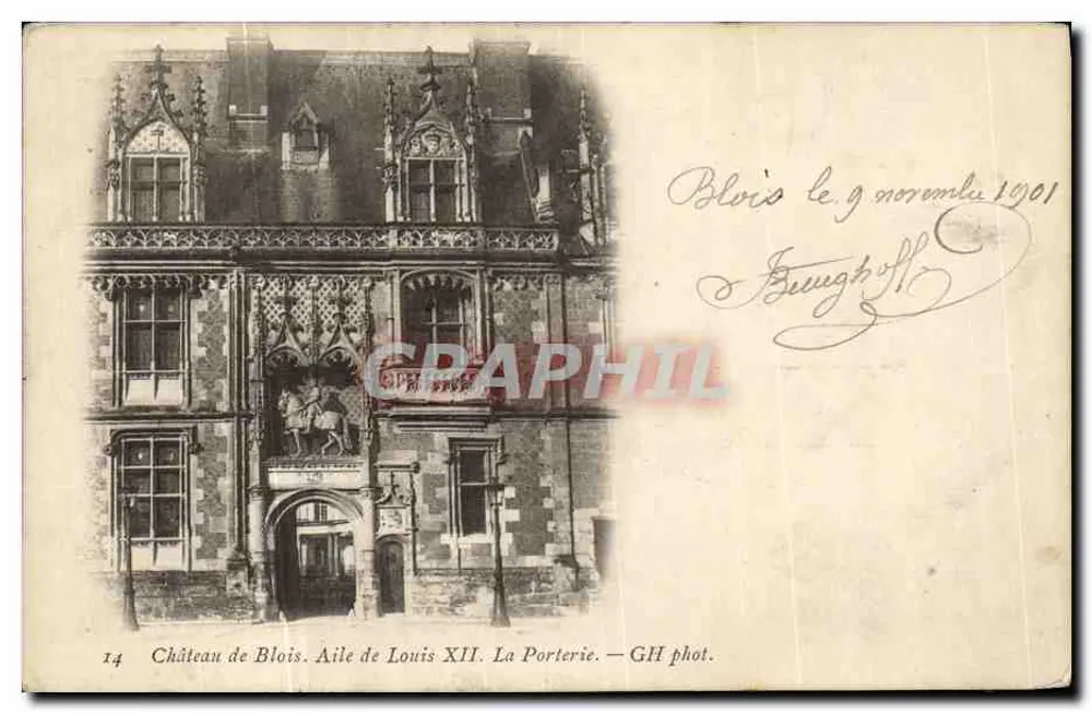Schloss Blois. Flügel von Ludwig XII. La Porterie — GH phot. - Vorderseite