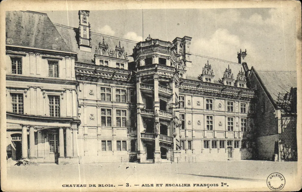 Château de Blois — Flügel und Treppe von François I. — Orléanais Galerien, Nr. 3 - Vorderseite