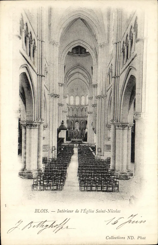 Blois — Intérieur de l'Église Saint-Nicolas — J. Bittighoffer Phot. - Vorderseite