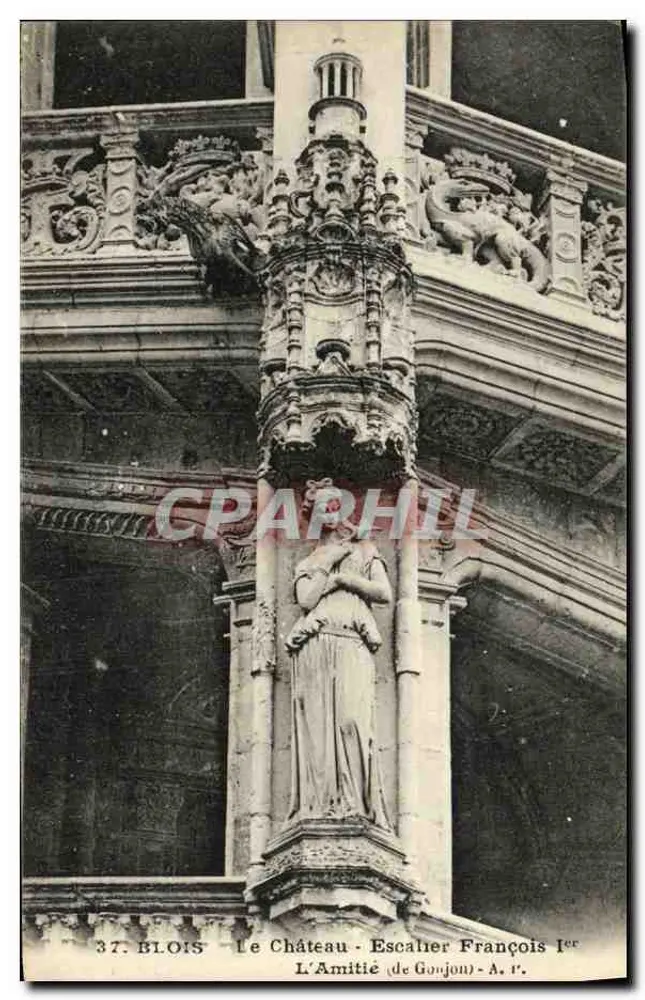Blois — Das Schloss — Treppen des François Ier — Die Freundschaft (von Gonjon) — A. r. - Vorderseite