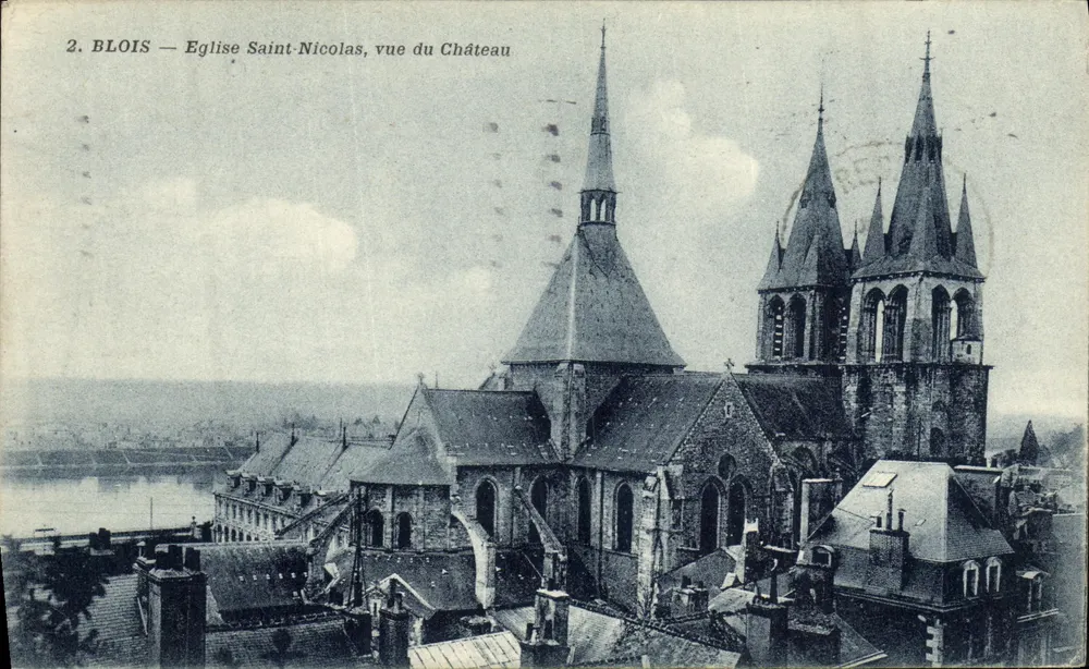 Blois — Kirche Saint-Nicolas, Ansicht des Schlosses — Librairie J. Caplat - Vorderseite