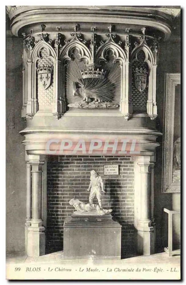 Blois - Das Schloss - Das Museum - Die Kamin des Porc-Épic - Vorderseite