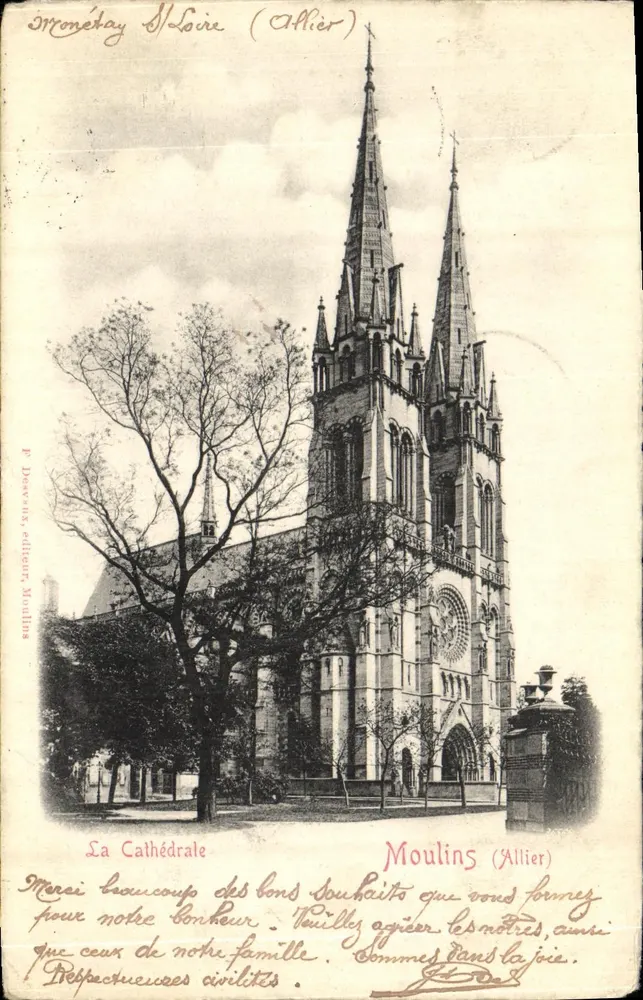 A Catedral — Moulin (Allier) — P. Davereux, editora, Moulin - Frente