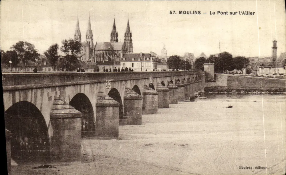 Moulins — O Ponte sobre o Allier — Boutray, editor - Frente