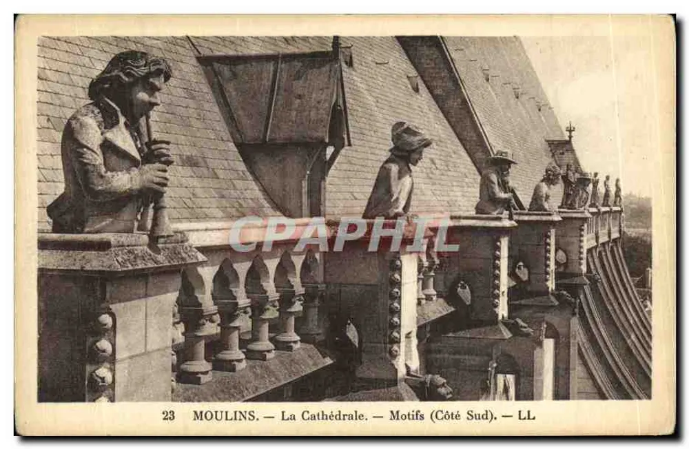 Moulins — Die Kathedrale — Motive (Südseite) — LL - Vorderseite
