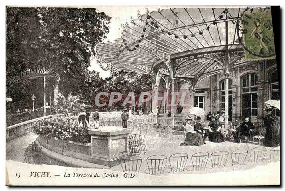 Vichy — La Terrasse del Casino — G.D. - Anverso