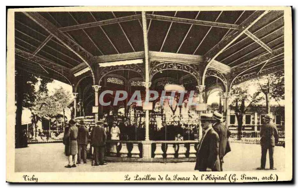 Vichy — La fuente del Hospital — G. Simon, arq. - Anverso