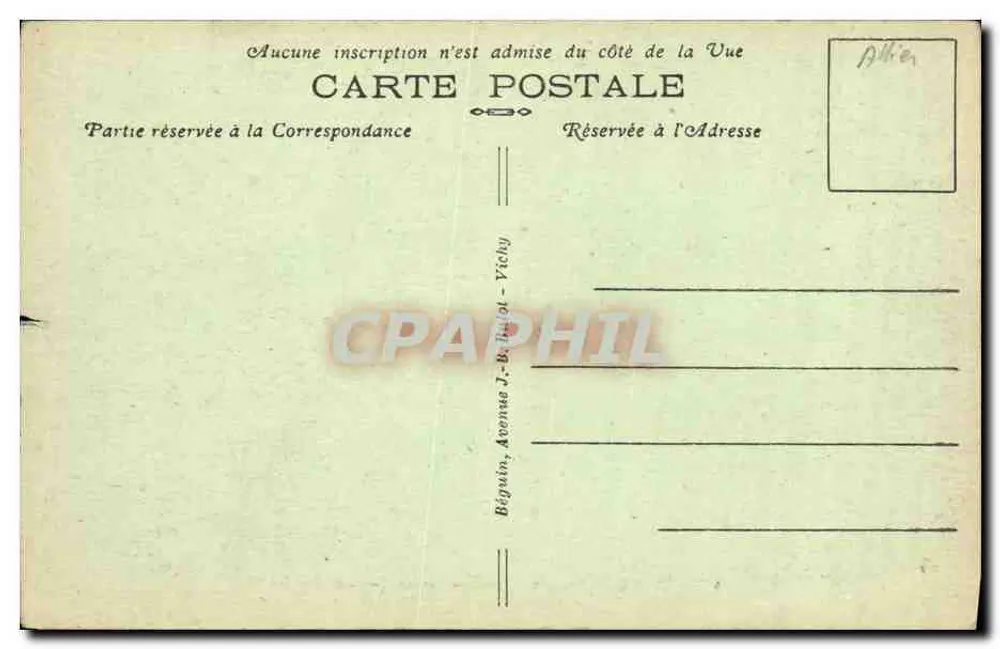 Vichy — Eselsritt auf den Ufern der Allier — Béguin, n°435 - Rückseite