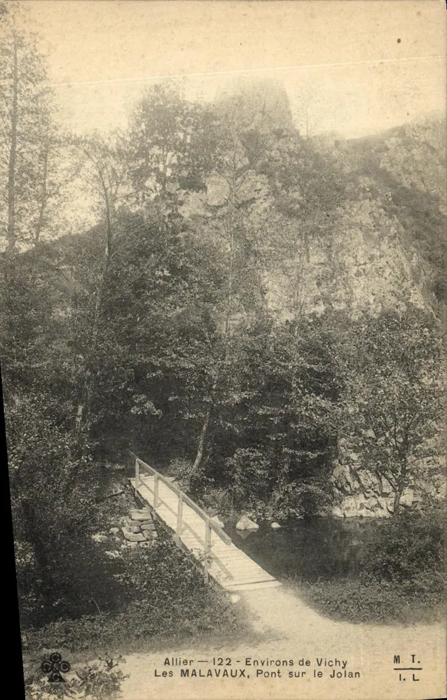 Les MALAVAUX — Brücke über den Jolan — Allier — 122 — Umgebung von Vichy — M.T. I.L. - Vorderseite