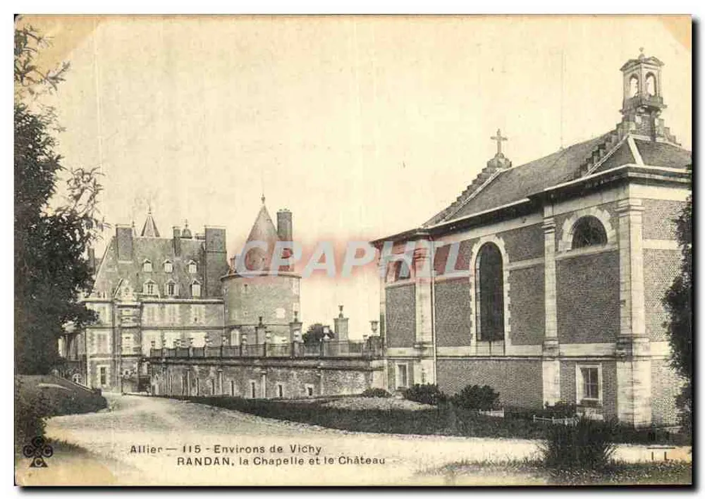 Randan, die Kapelle und das Schloss — Allier — 115 — Umgebung von Vichy - Vorderseite