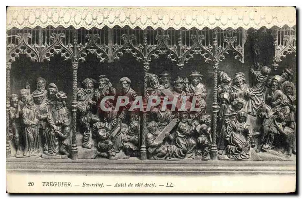 Tréguiér — Bas-relief — Altar do lado direito — LL - Frente