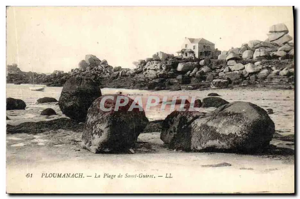 PLOUMANACH — La Plage de Saint-Guirec — LL - Frente