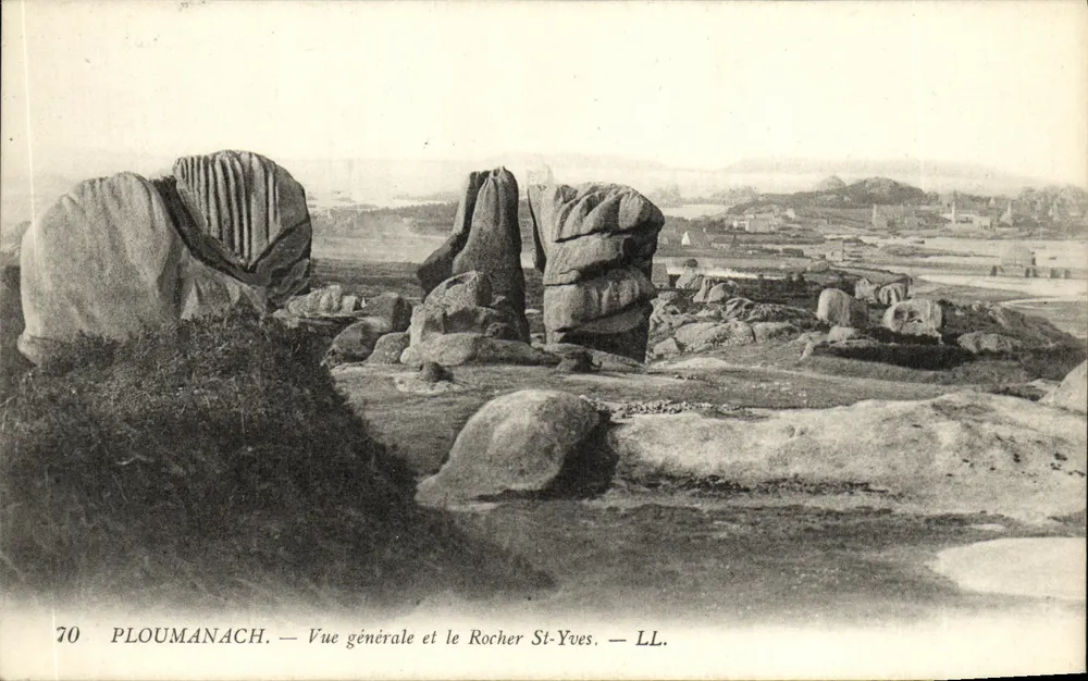 Ploumanach — Allgemeiner Blick und Felsen St-Yves — LL. — Nr. 70 - Vorderseite