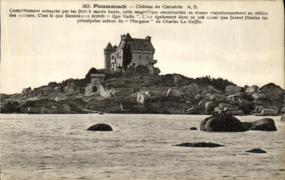 Pleumanach — Castelo de Costaérès — Fototipia A. Bruel, Angers, n°213 - Frente