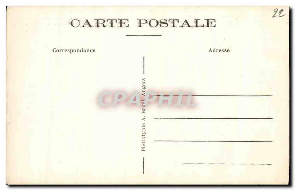 Pleumanach — Castelo de Costaérès — Fototipia A. Bruel, Angers, n°213 - Verso