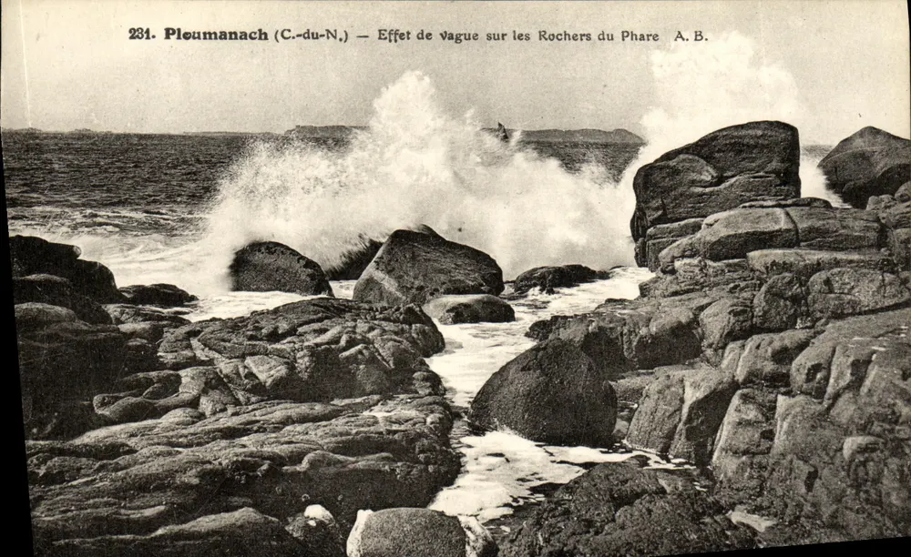 Pleummanach (C.-du-N.) — Effet de vague sur les Rochers du Phare — A.B. - Vorderseite