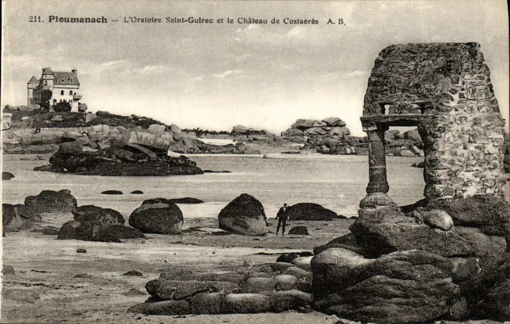 Pleummanach — Das Oratorium Saint-Gulrec und das Schloss Costaères — A.B. - Vorderseite