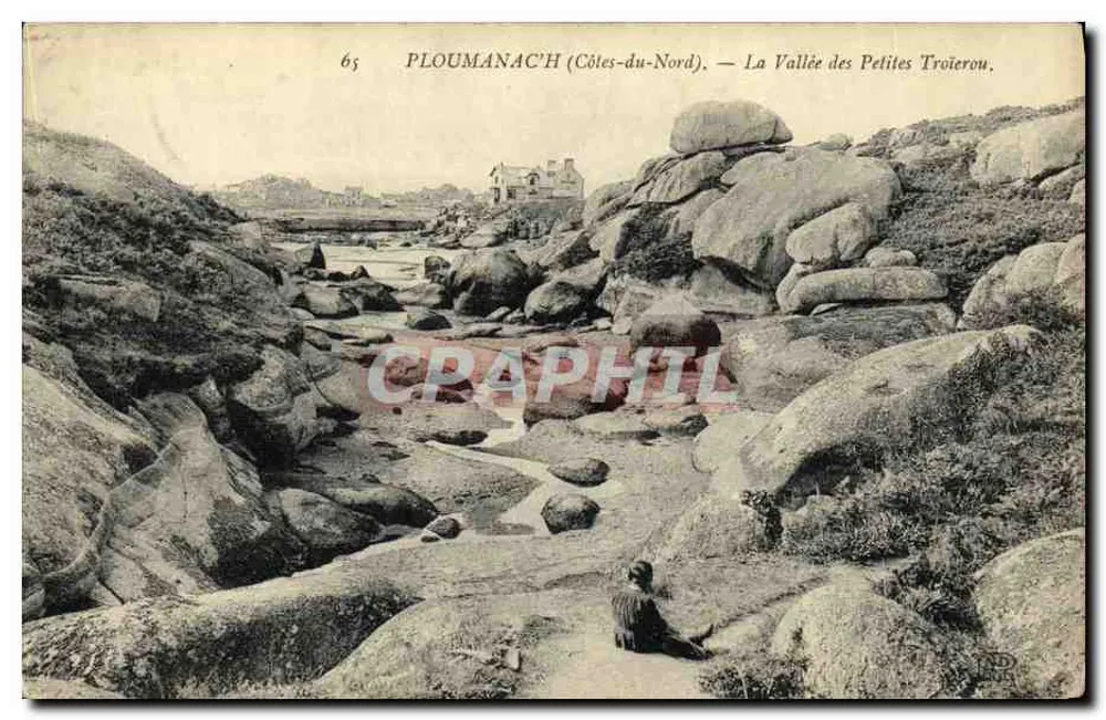 PLOUMANACH (Côtes-du-Nord) — A Vale das Petites Troierou — editora desconhecida, n° 65 - Frente