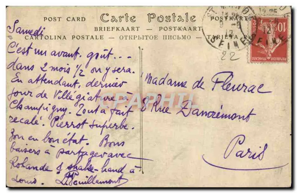 PLOUMANACH (Côtes-du-Nord) — A Vale das Petites Troierou — editora desconhecida, n° 65 - Verso