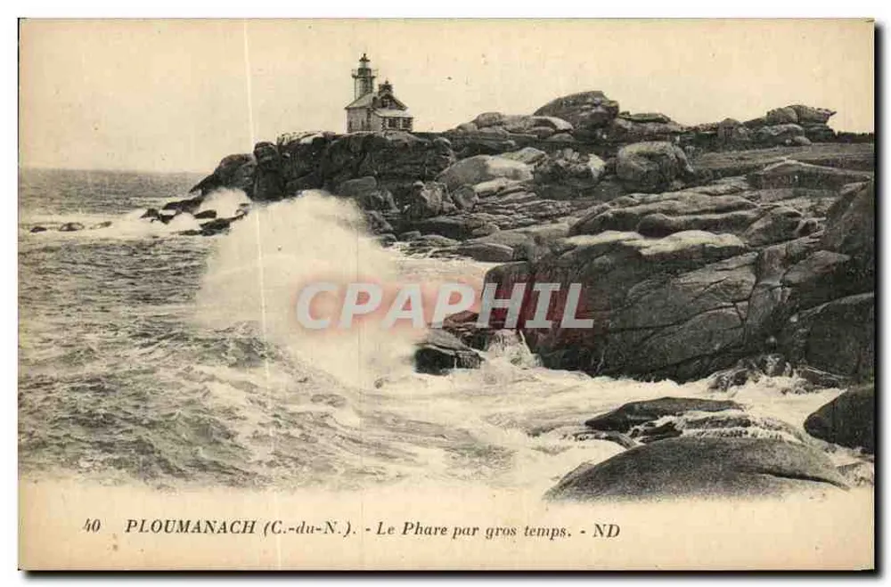 PLOUMANACH (C.-du-N.) — O Farol em Tempo Ruim — ND - Frente