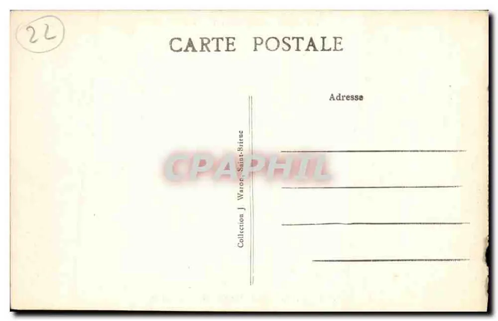 Ploumanach — O Farol — A.W. - 1687 - Verso