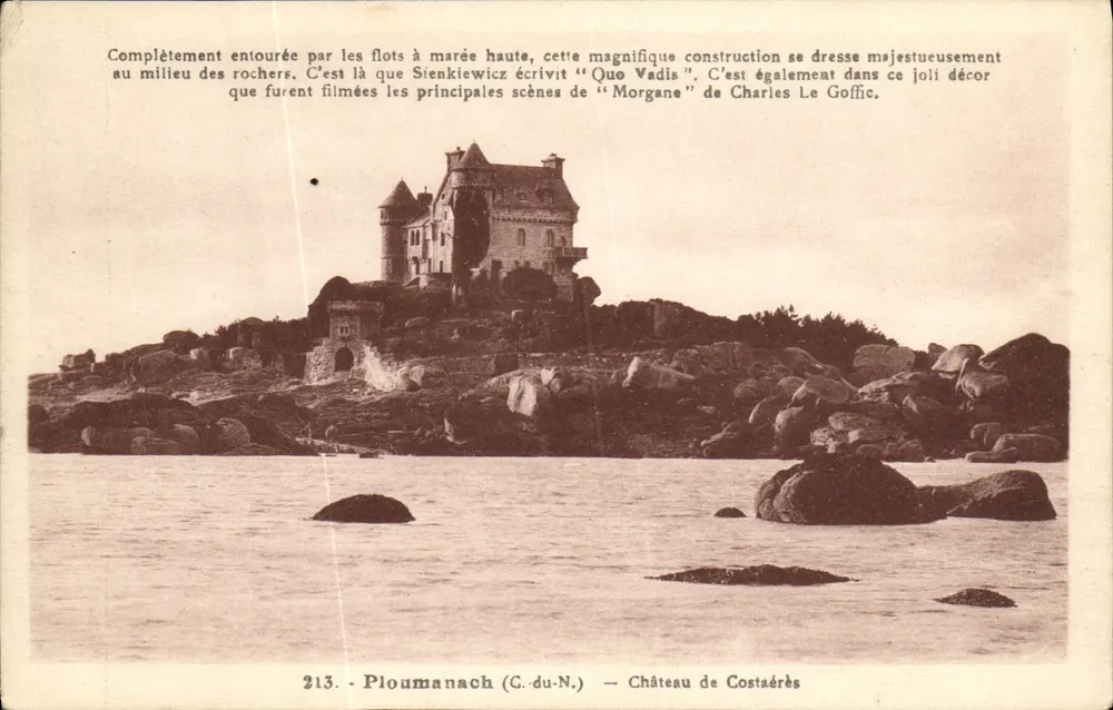 Ploumanach (C.-du-N.) — Castelo de Costaérès — Edição Ploumanach - Frente