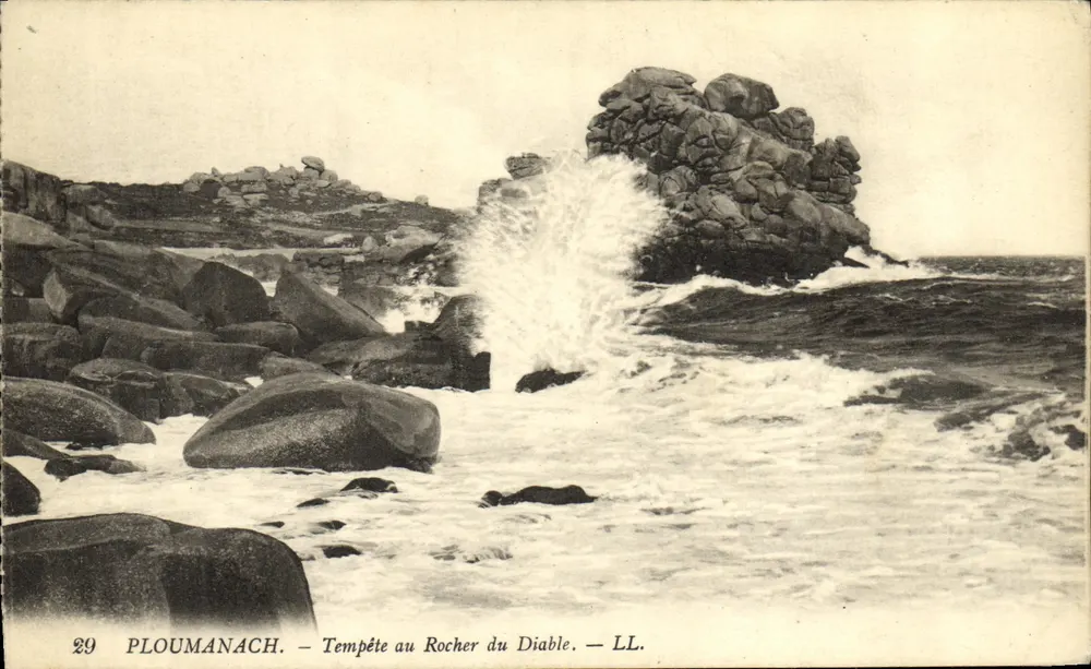 PLOUMANACH — Storm op de Rocher du Diable — LL. n°29 - Voorkant