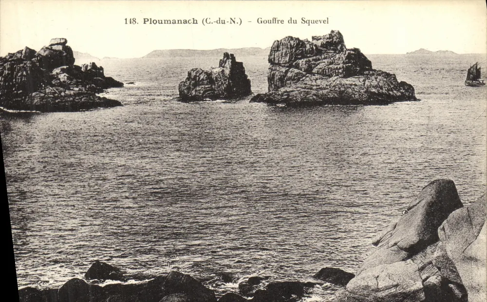 Ploumanach (C.-du-N.) — Gouffre do Squevel — editor não identificado, n° 148 - Frente