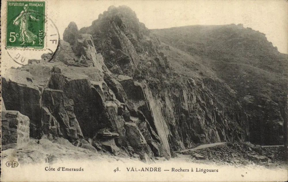 Val-André — Rochas em Lingouare — Editor B.T. n°48 - Frente