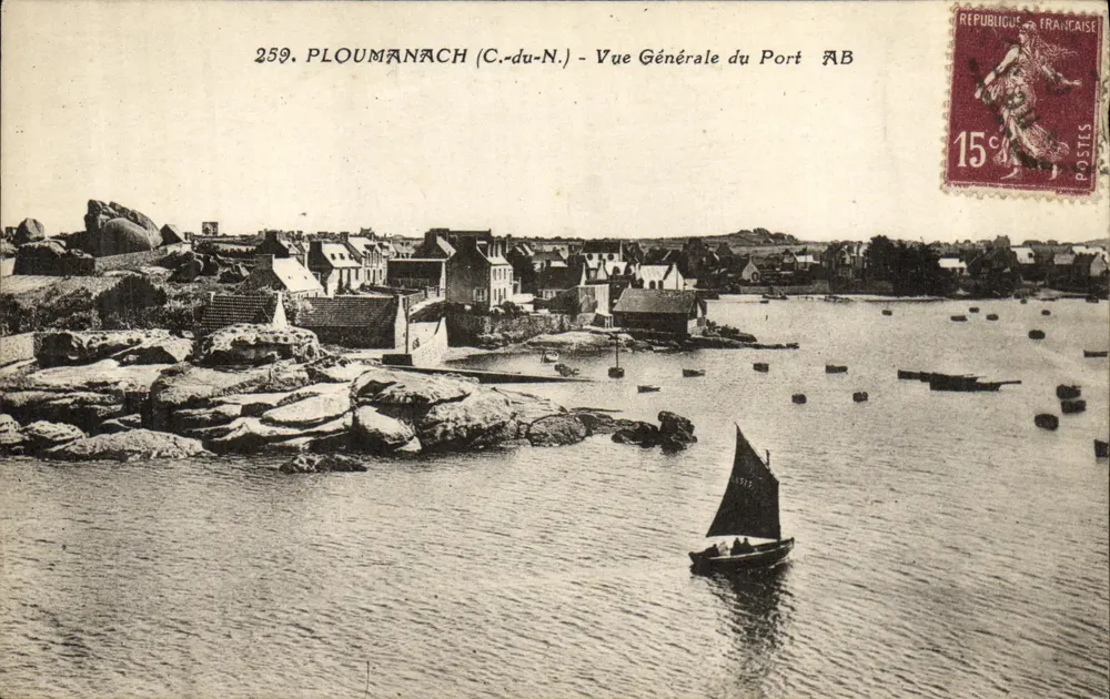 PLOUMANACH (C.-du-N.) — Vista Geral do Porto — Fototipia A. BRUEL, ANGERS, n°259 - Frente
